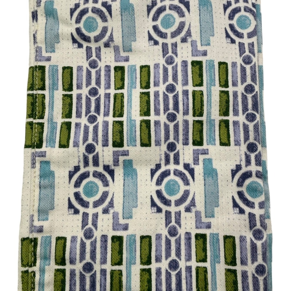 Tory Burch Printed Women's Size 28 Geometric Pattern Skinny Jeans 27" Inseam - Picture 7 of 16